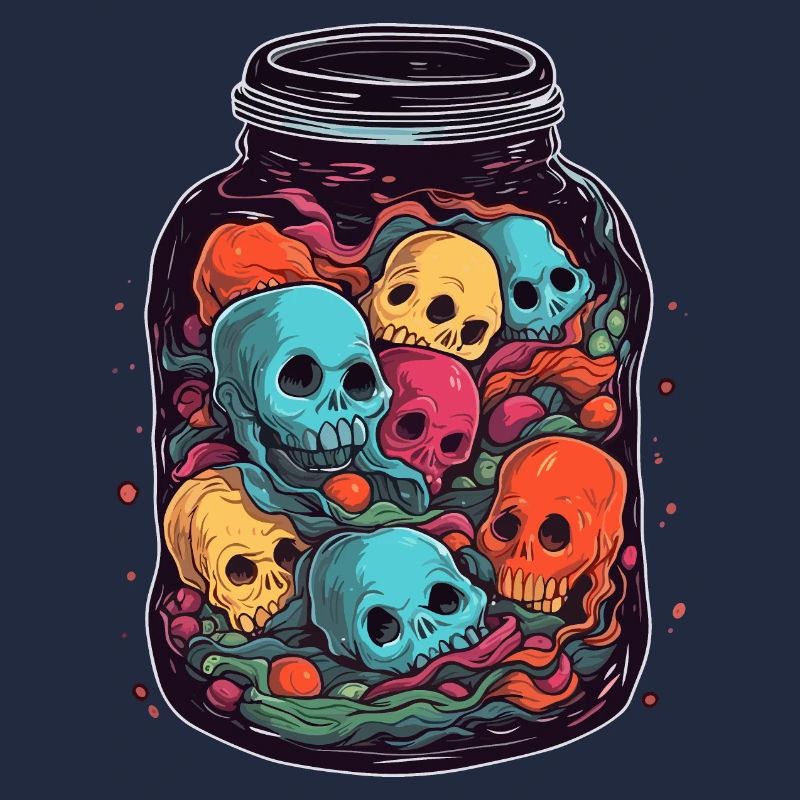 Ghost in a Glass Ghost Horror Skull Souls