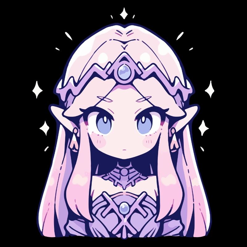 Princesse Chibi mignonne - Conception de conte de fées mignon