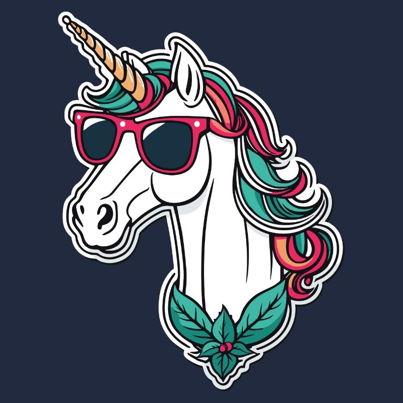 Dessin de Noël Licorne