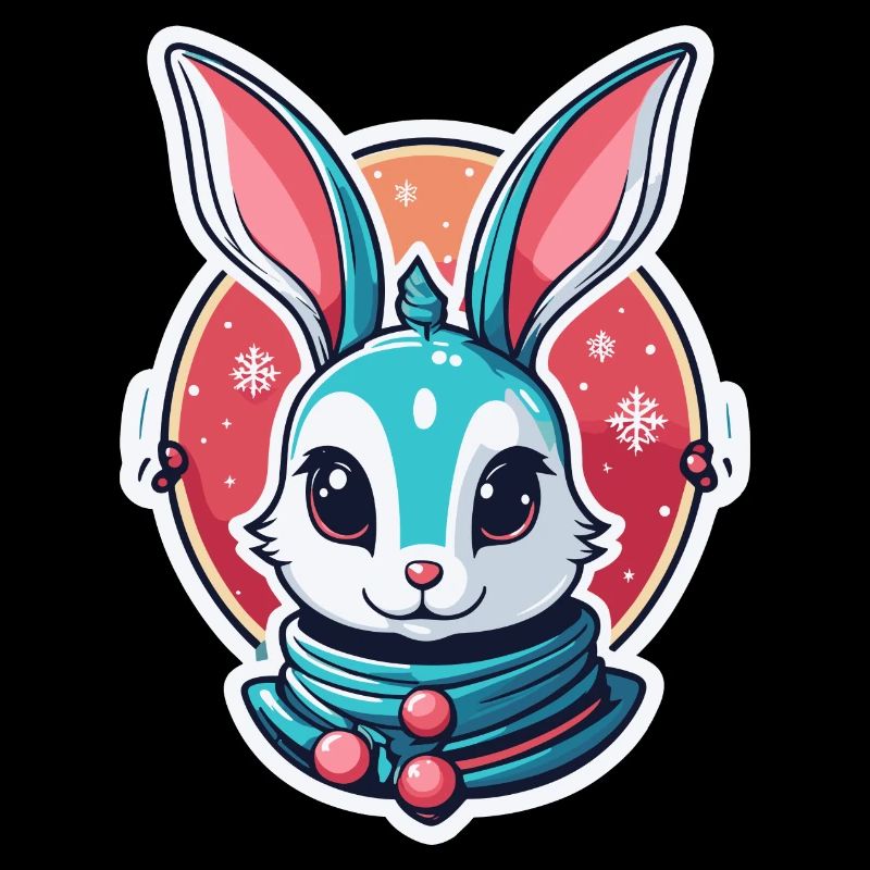 Illustration de Noël lapin
