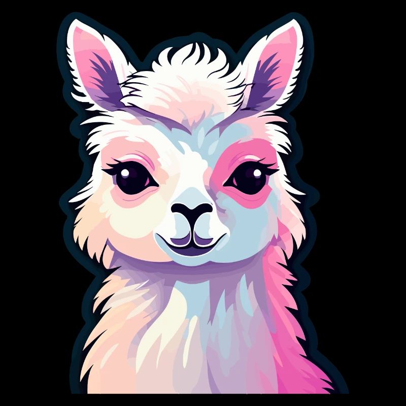 Llama Alpaca Illustration