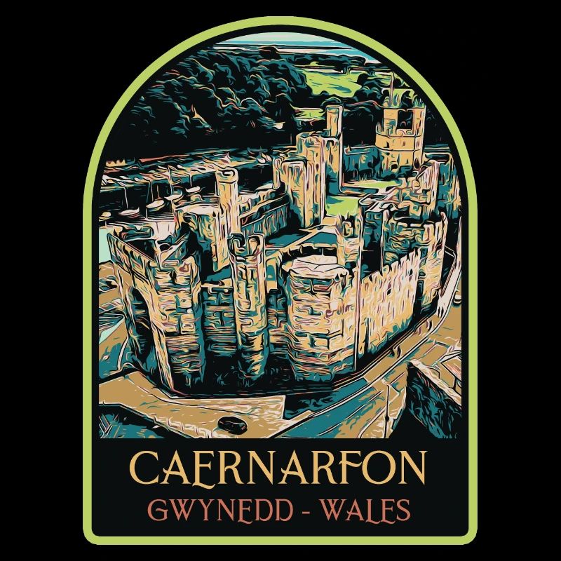 Illustration Château Caernarfon, Galles, RU