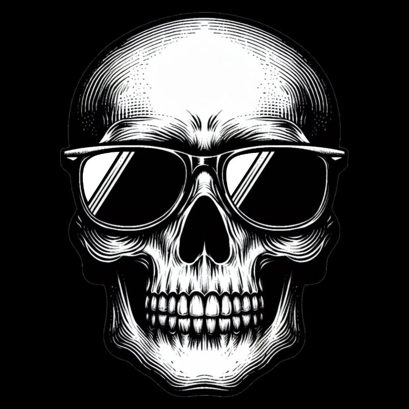 Skull Sunglasses T-Shirt Plain