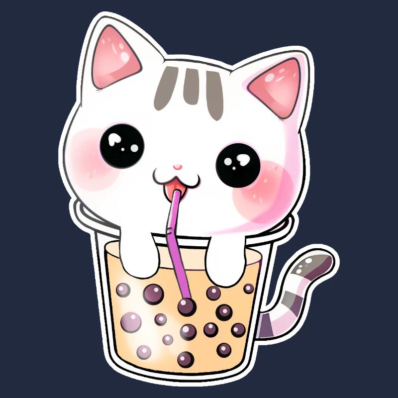 Kawaii Bubble Tea Katze