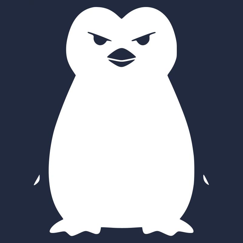 Pinguin Stencil: Boldes Grunge-Statement