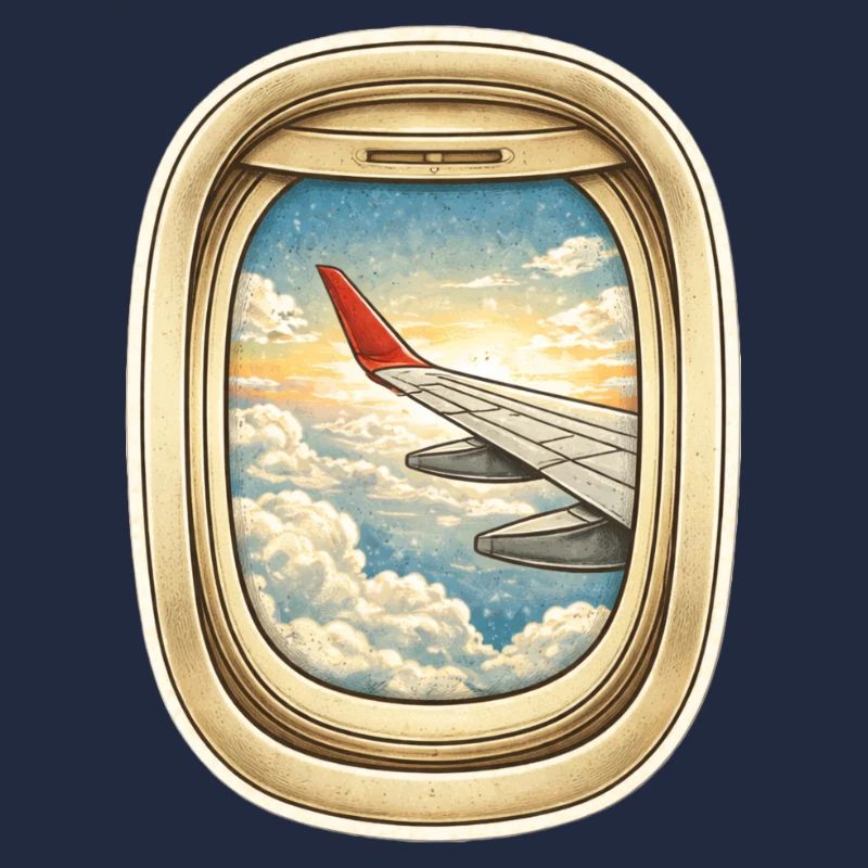 Window flight over cloud streaks