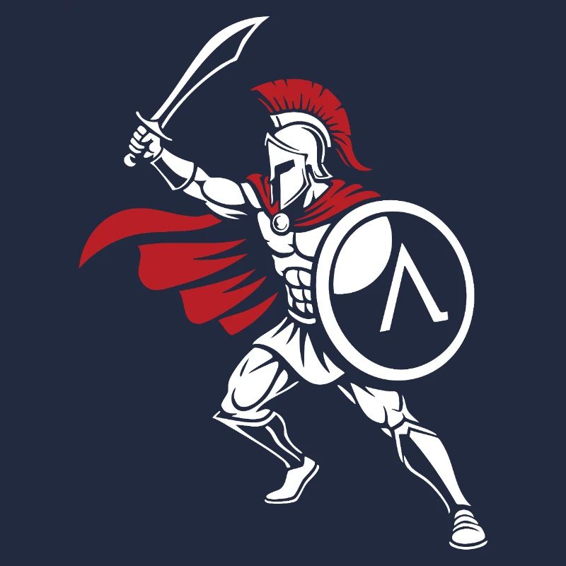 Guerrier Spartiate Épée Mascotte Spartan Strike