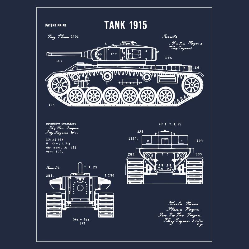 Panzer Bauplan von 1915