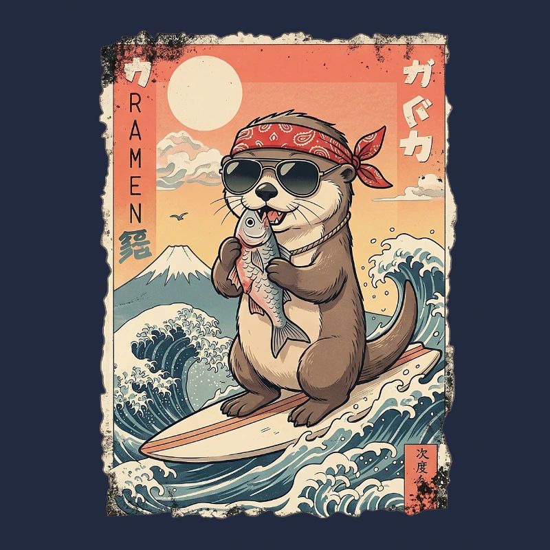 Kawaii Surf Otter