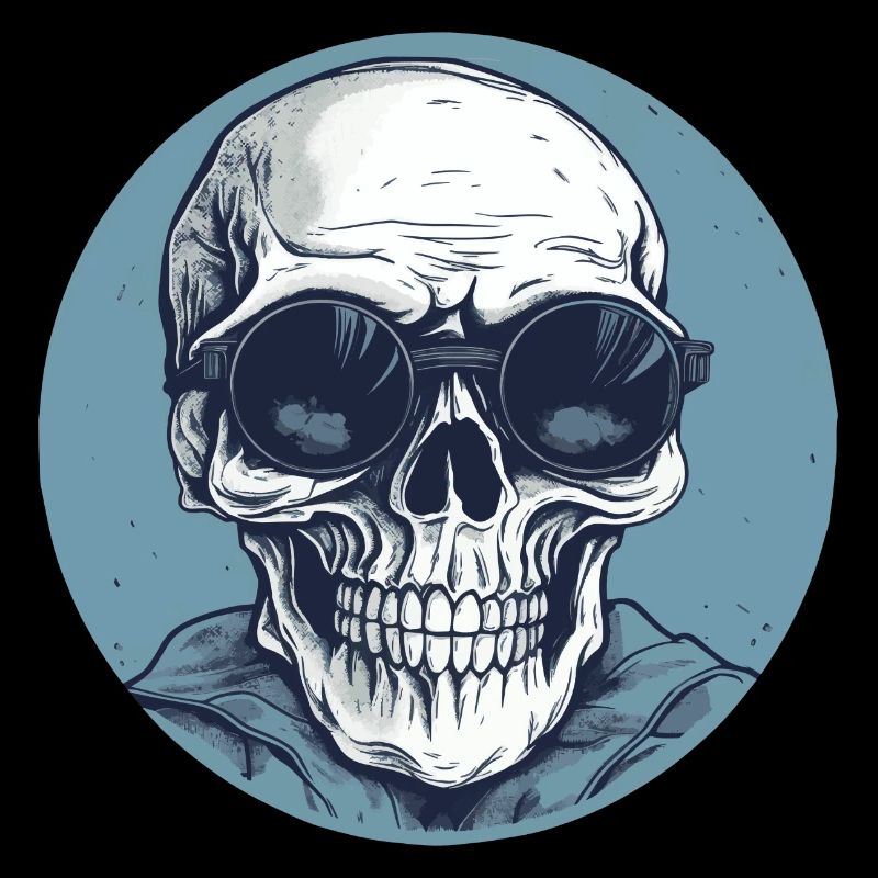 Skull with sunglasses, skull, skeleton