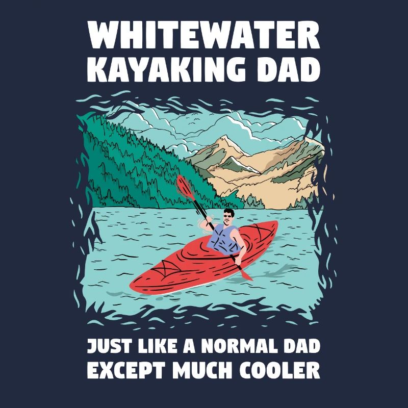 Papa kayak d’eau vive comme un papa normal