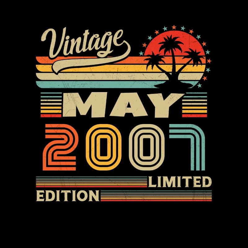 May 2007 Vintage Born in May 2007 Anniversary