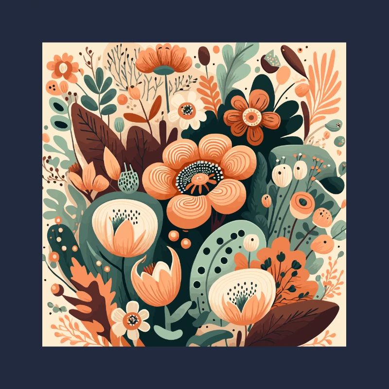 Botanicals Autumnal Flower Pattern
