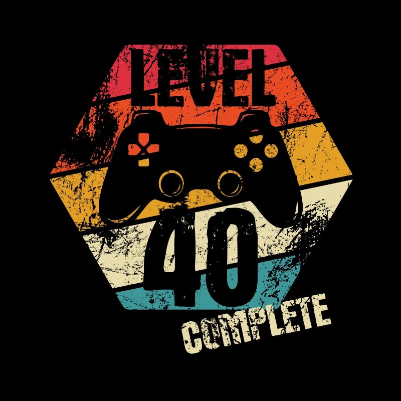 Level 40 Complete - Gamer - Geburtstag - Geschenk