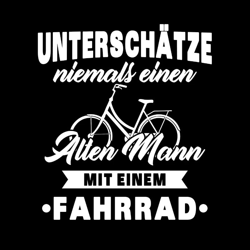 Alte Mann mit Fahrrad