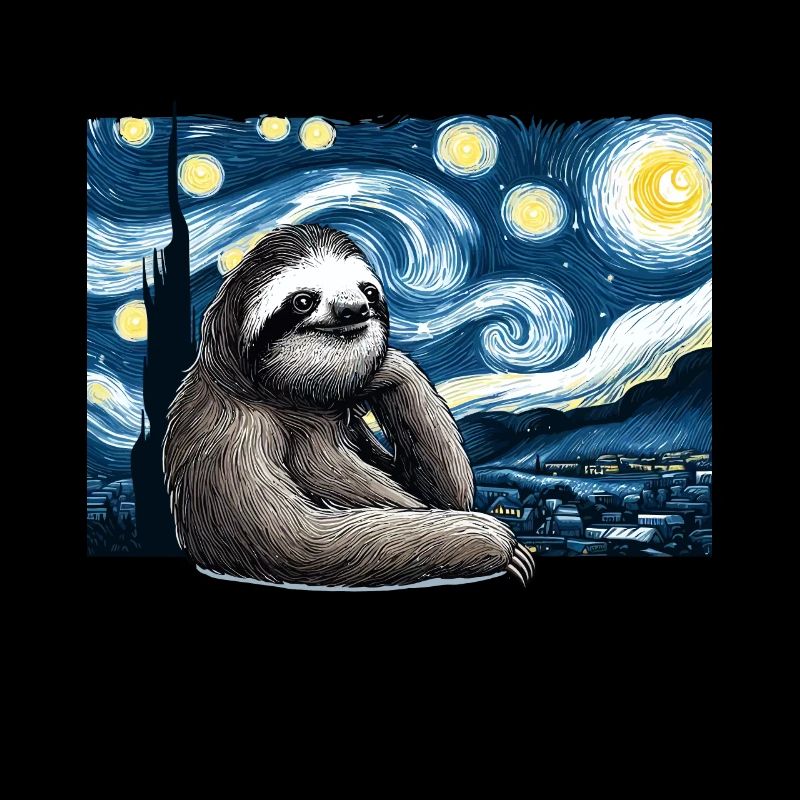 Sloth Starry Night
