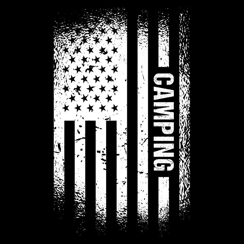 Camper Us Flag Camping