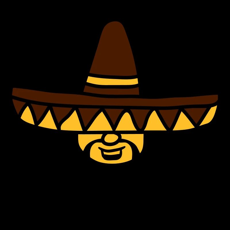 head face mexican funny south america sombrero
