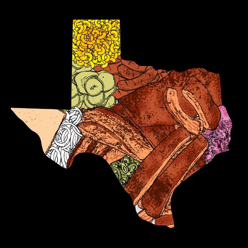 Conception de carte barbecue pour les amoureux du Texas