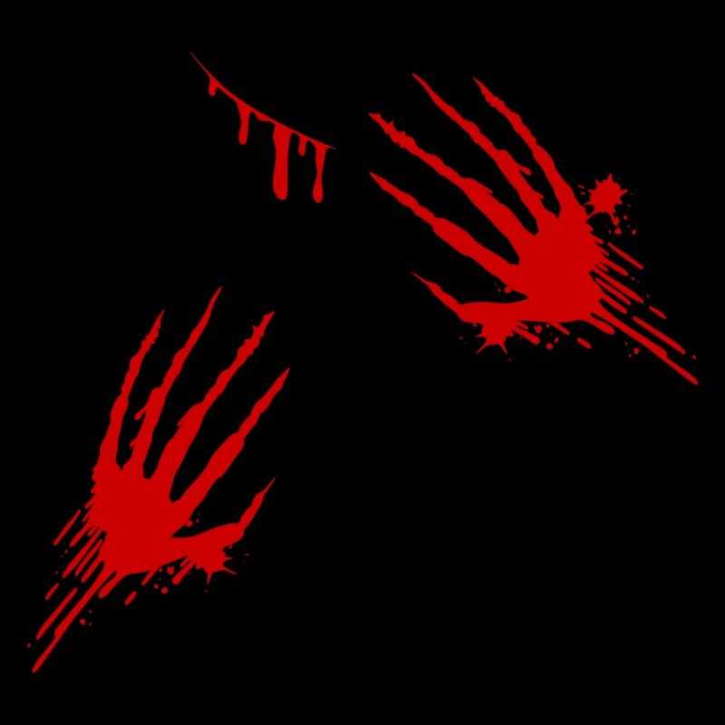 Mains de sang Halloween mains bloddées Mains ensanglantées