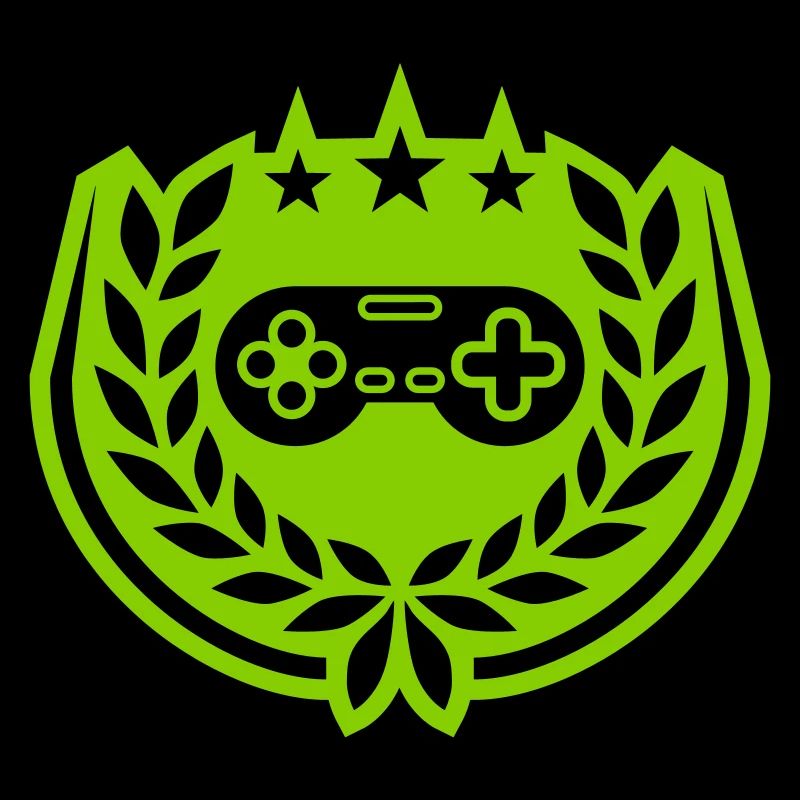 Retro Controller Sterne Lorbeerkranz