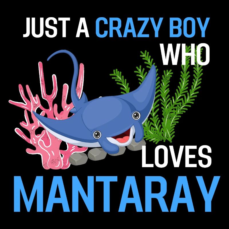 Nur ein verrückter Junge der Mantarochen liebt