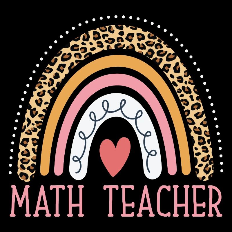 Professeur de mathématiques léopard arc-en-ciel
