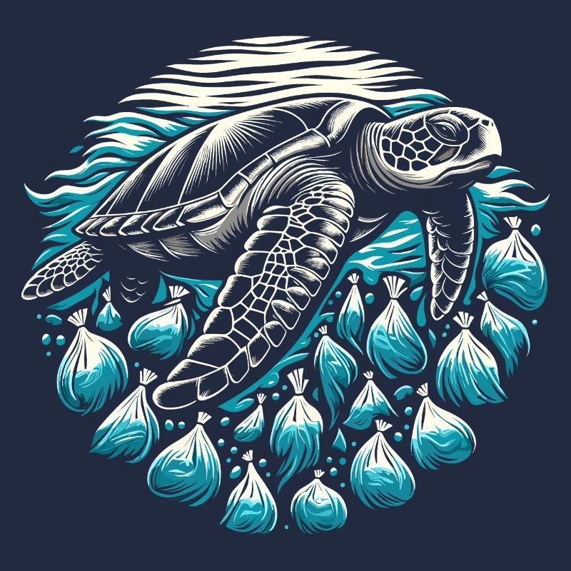 Tortue pollution