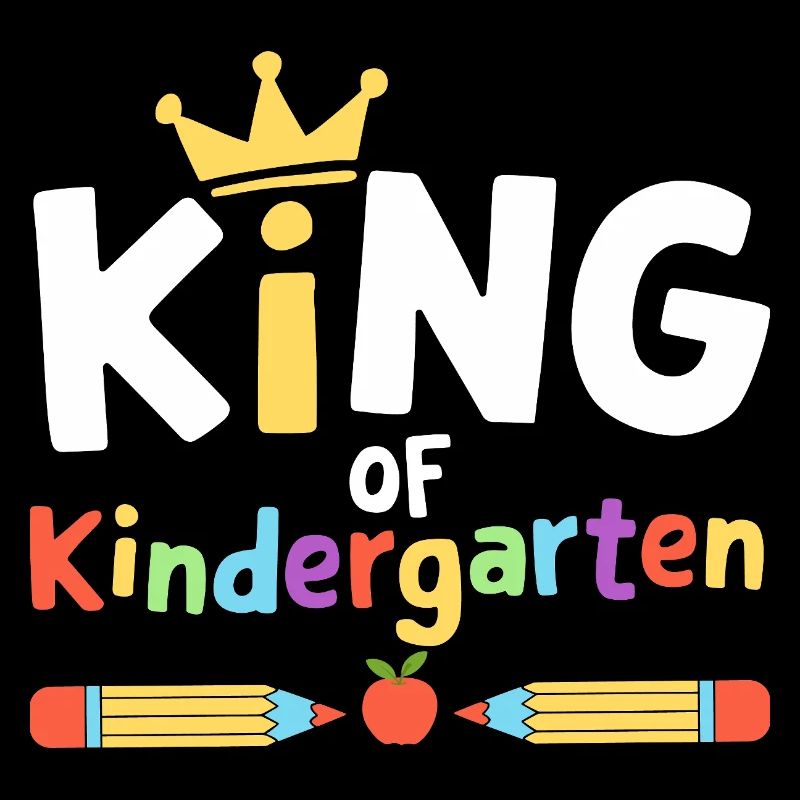 König Der Kindergärtner Lehrer Schüler