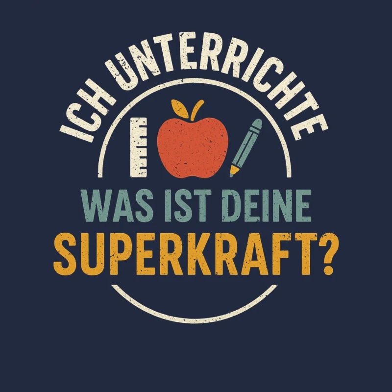 Lehrerin Superkraft Lehrer Spruch Schule Geschenk