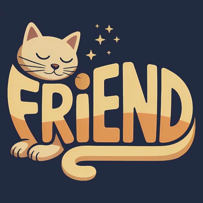 Cat Friend - Logo de chat mignon