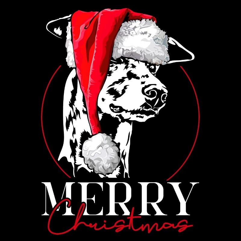 Santa GREYHOUND Merry Christmas Windhunde Wilsigns