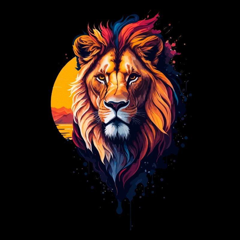 Illustration abstraite du lion