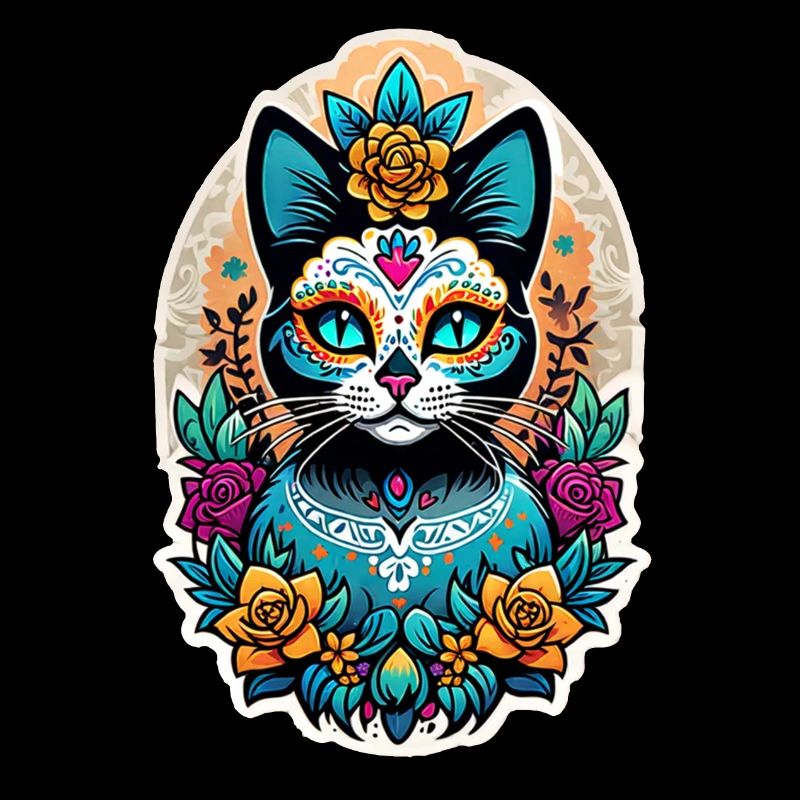 chat mexique - dia de los muertos