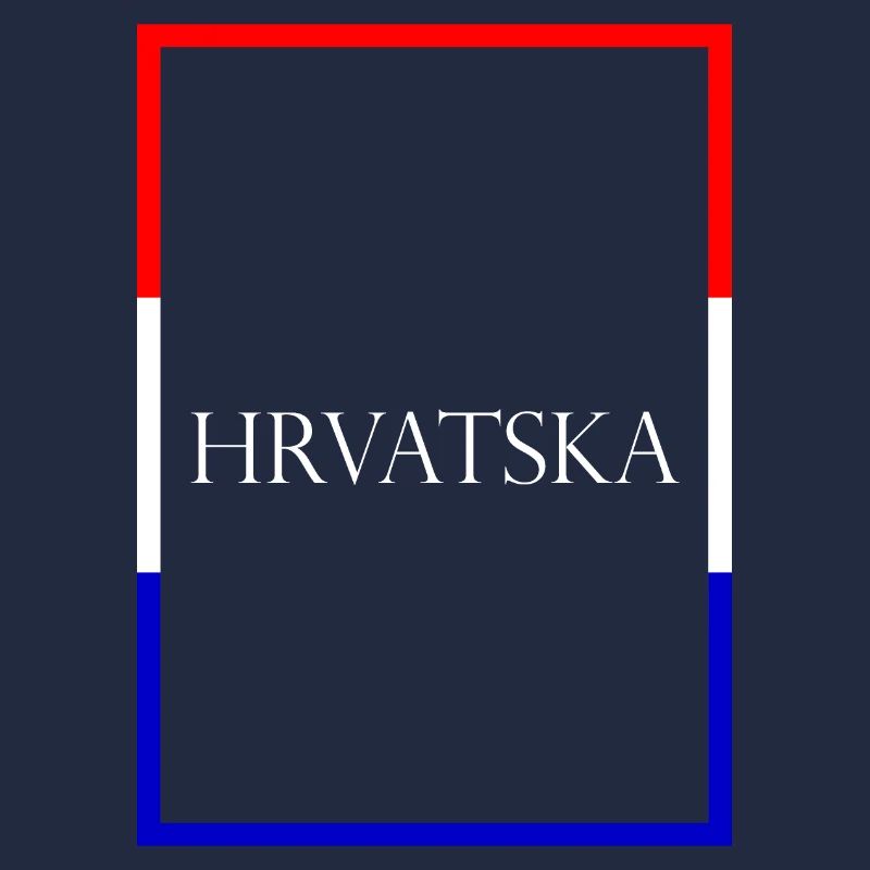 Croatie Hrvatska Lettrage de déclaration avec drapeau