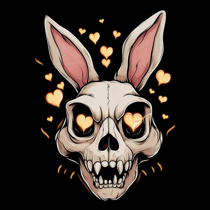Skelett Hase Buch Halloween