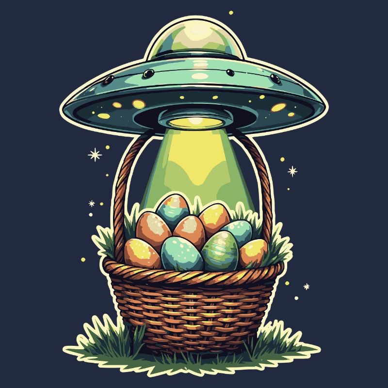 Conception d’enlèvement d’oeuf de Pâques extraterrestre
