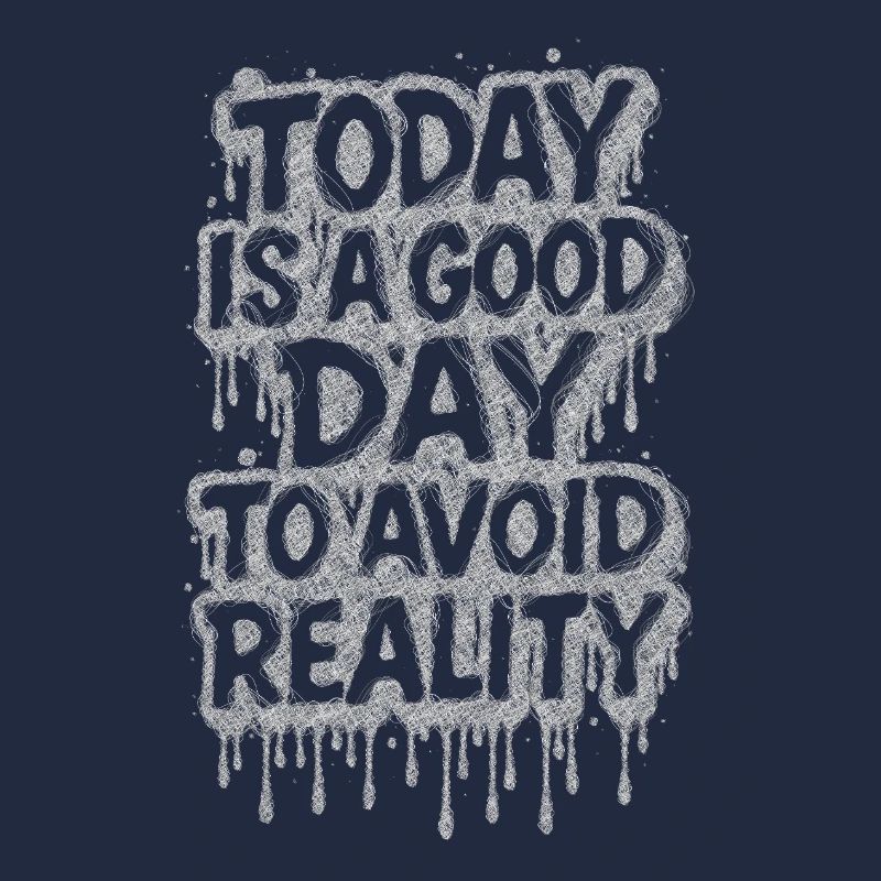 Today is a good day avoid reality Spruch träumen