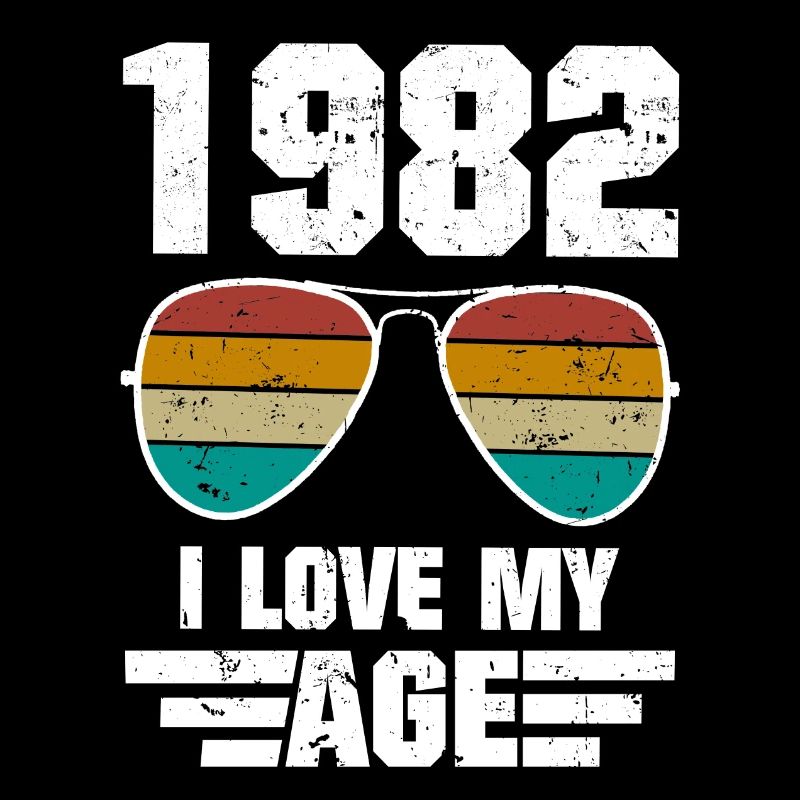 Birthday Retro Glasses 1982 Born Gift