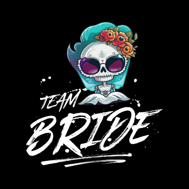 Team Braut Hochzeit Skelett