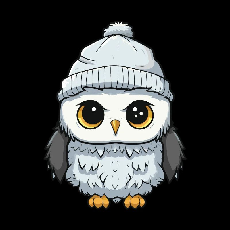 Hibou Hiver Bande Dessinée Mignon