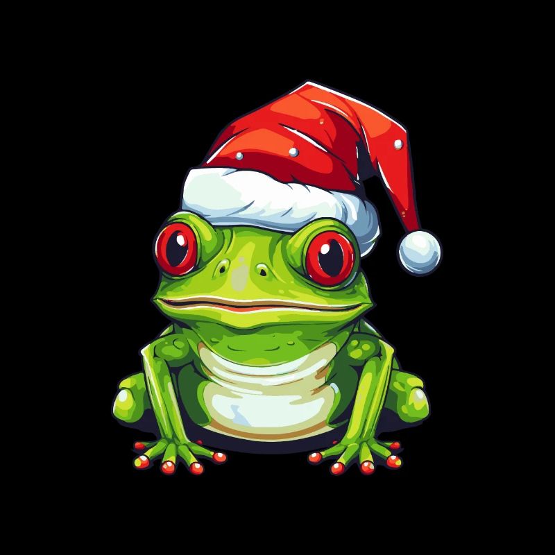 Tête de grenouille Noël crapaud Noël