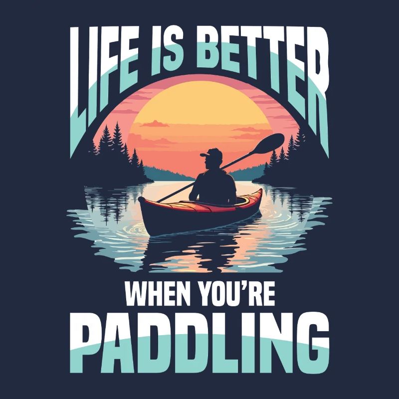 Das Leben Ist Besser Beim Paddeln Bei