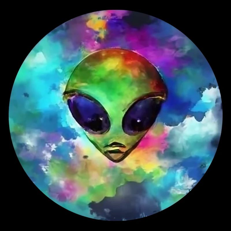 Tête d'Alien devant sa Planète