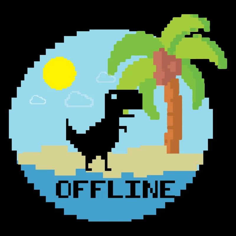 Funny offline Dinosaur vacation