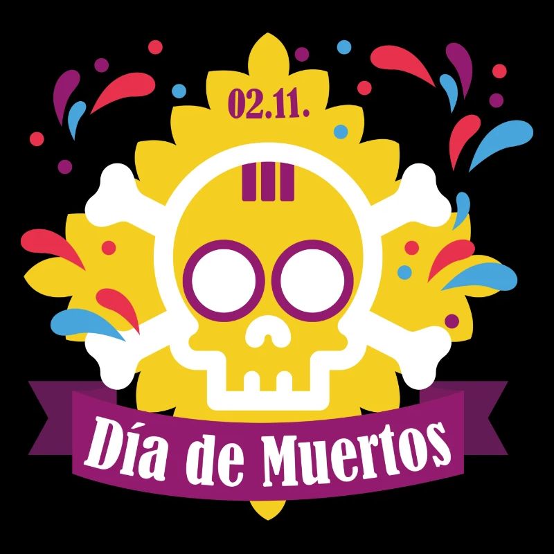 dia de muertos yellow