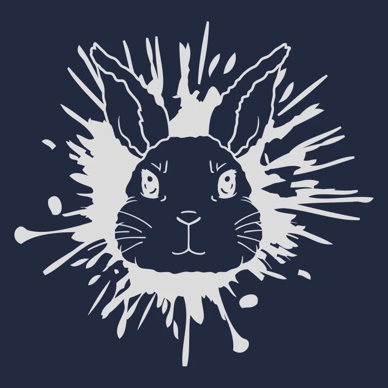 Éclaboussures de lapin éclaboussures de couleur
