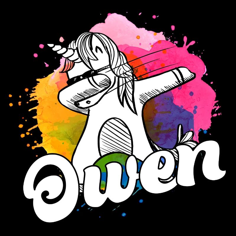 OWEN - Beau nom de garçon avec une licorne cool