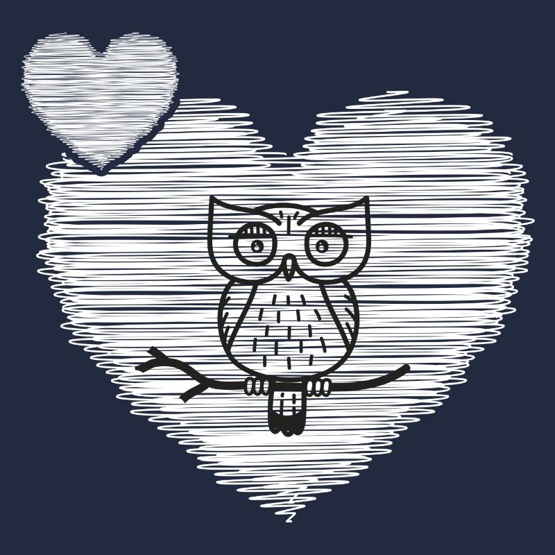 Eule "alte Eule mit Herz" Eulensammlung Eulen