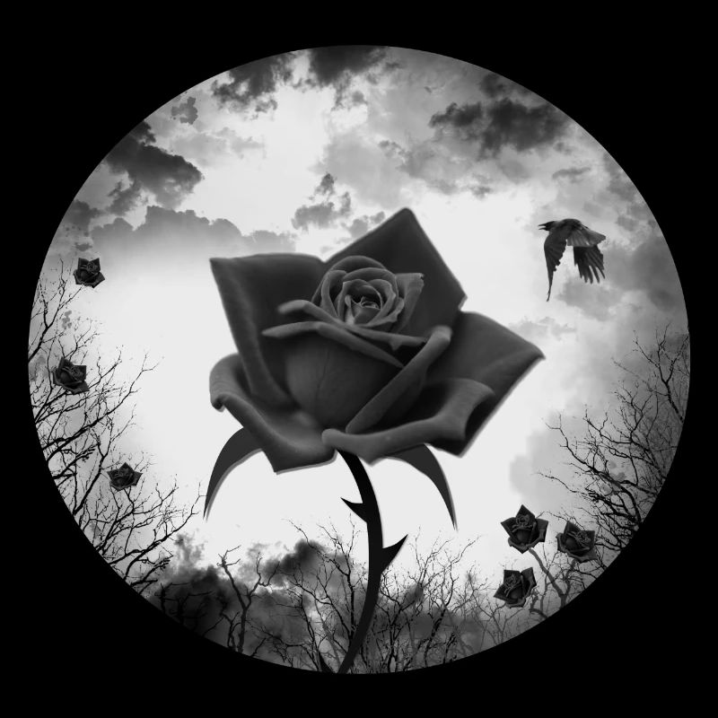 schwarze Rose Goth Gothic